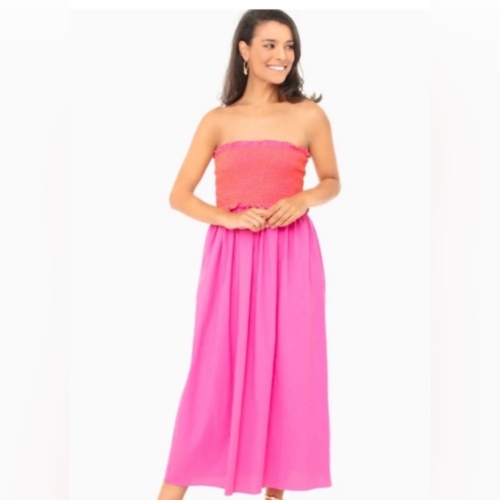 Tuckernuck x Pomander Place | Jessie Strapless Maxi Dress XS Pink Resortwear‎